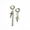 Atlas Lightning Bolt Mismatch Dangle Earrings