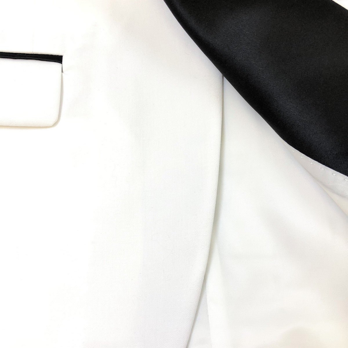 White 3-Piece Tuxedo with Black Shawl Lapel