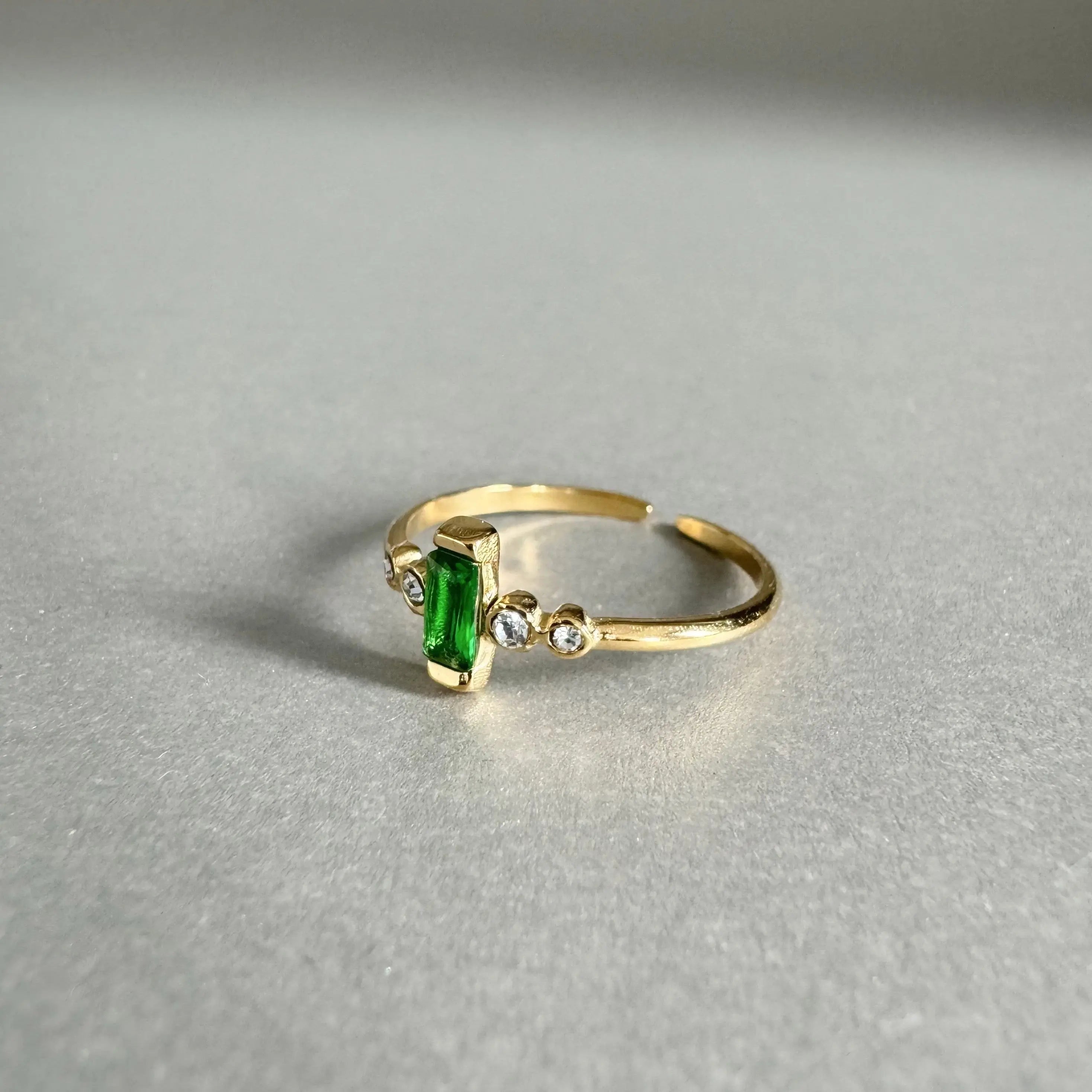 Clarissa Luxe 18k Gold Plated Jewel Ring