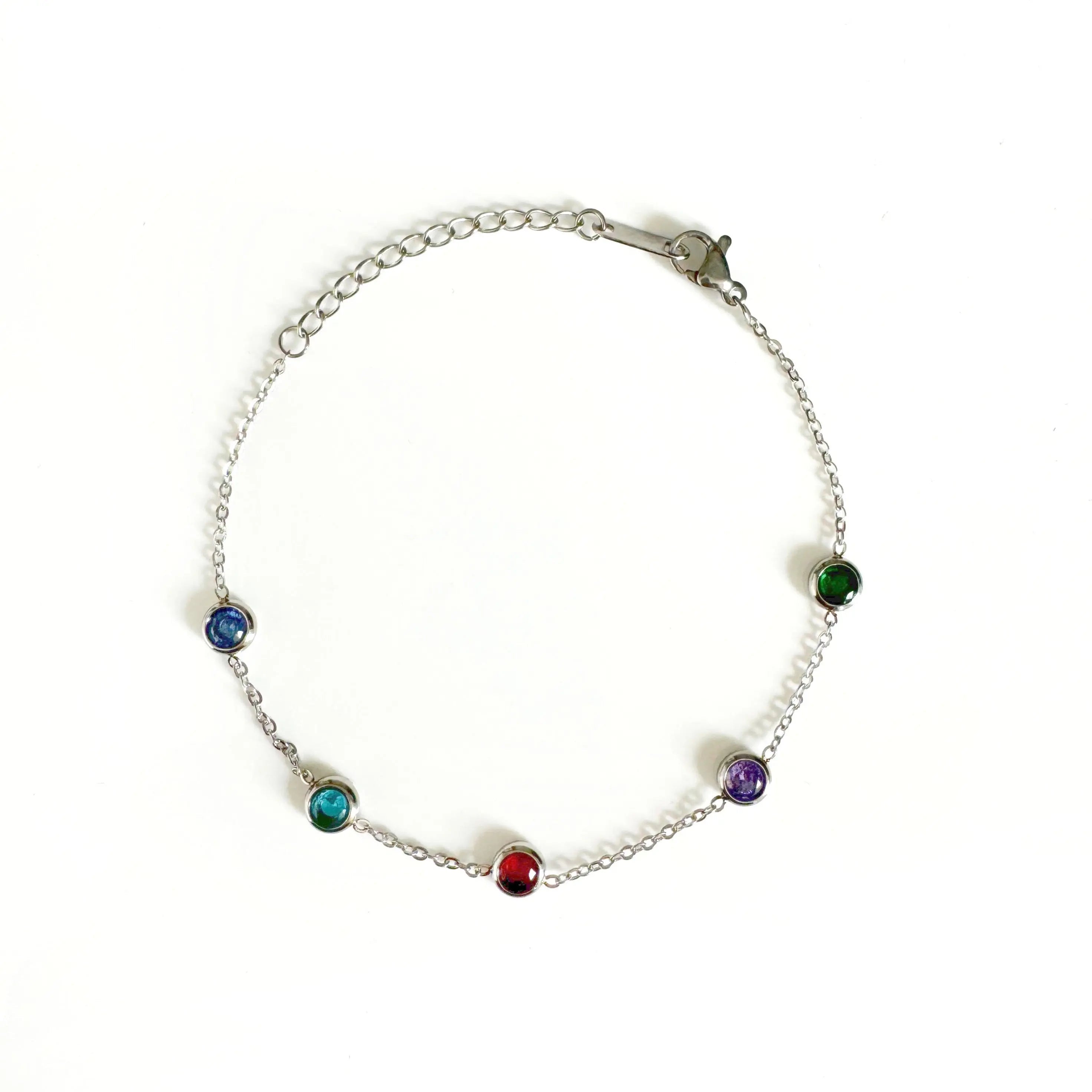 Alex Luxe Silver Tone Jewelled Bracelet