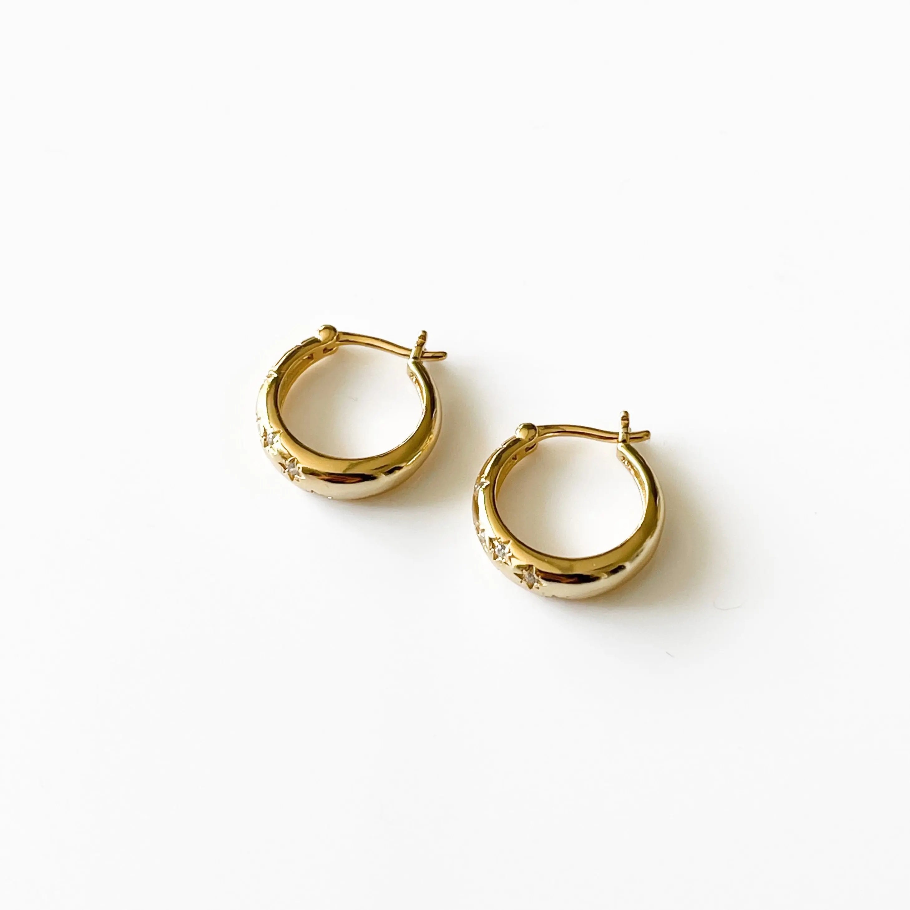 Celeste Luxe Sterling Silver 18k Gold Plated Earrings