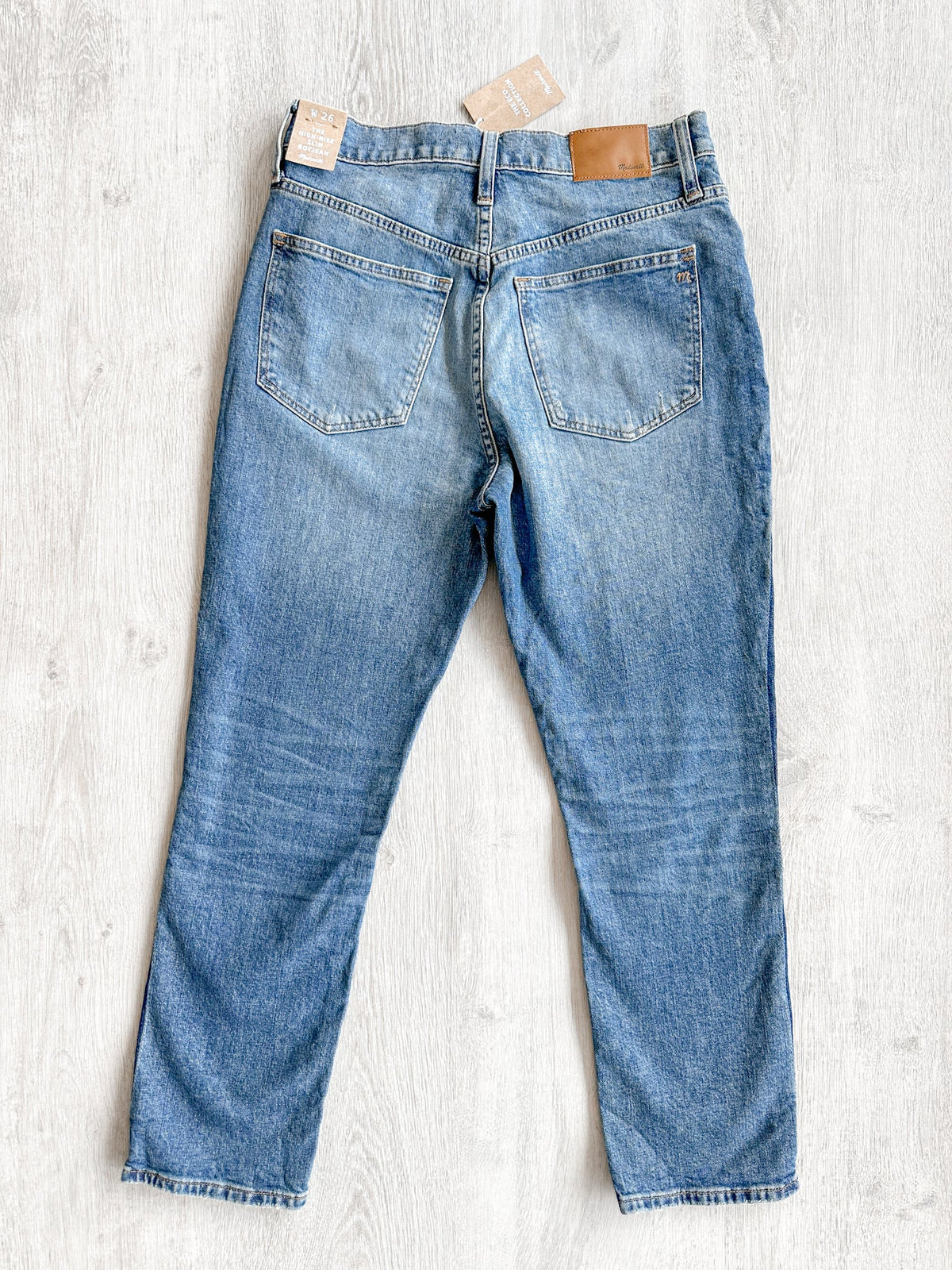 Madewell High-Rise Slim Raebrook Wash Boyjean Relaxed Leg Denim Jeans