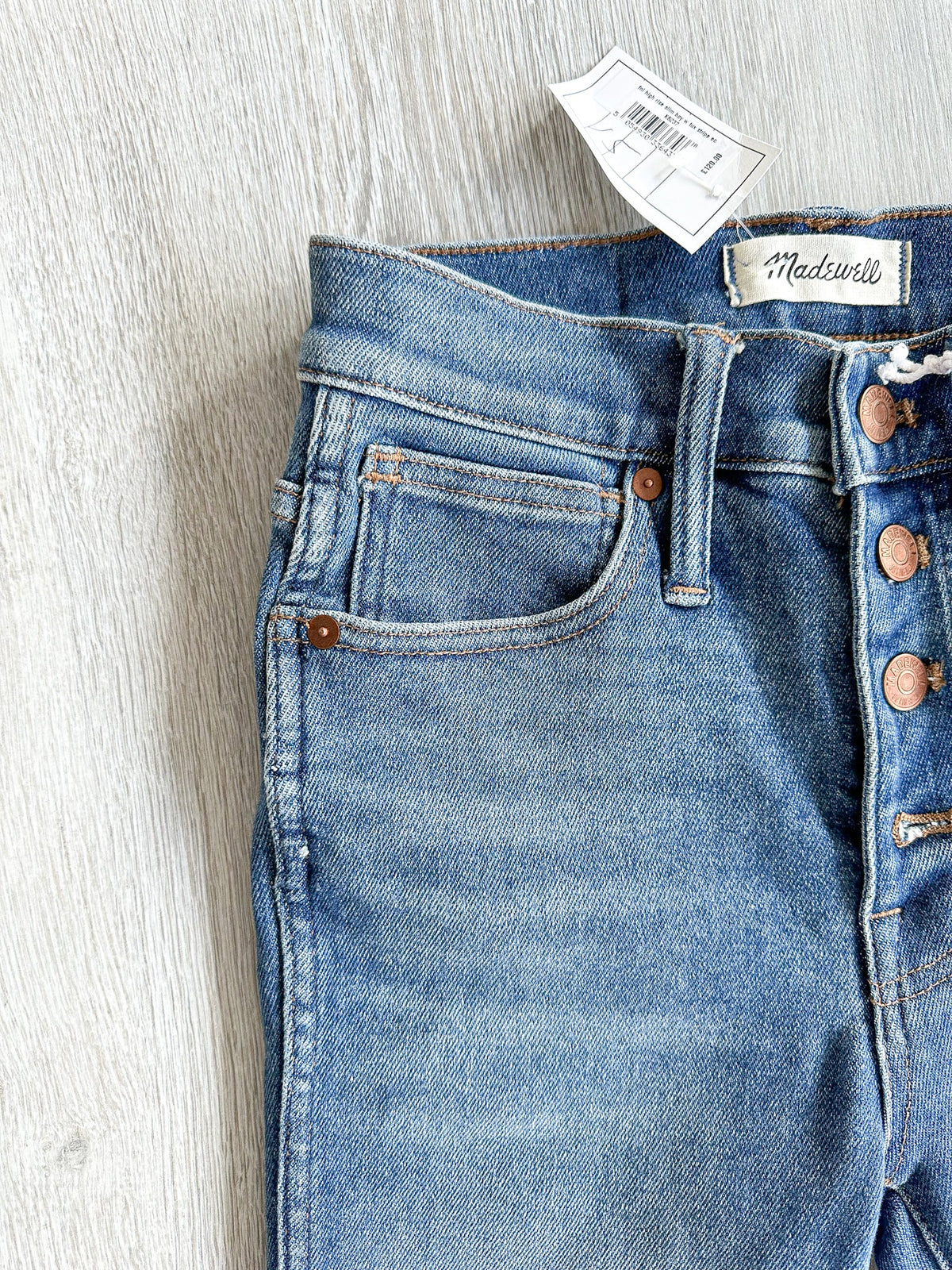 Madewell 10" High-Rise Skinny Jeans in Cordova Wash: Button-Front Edition