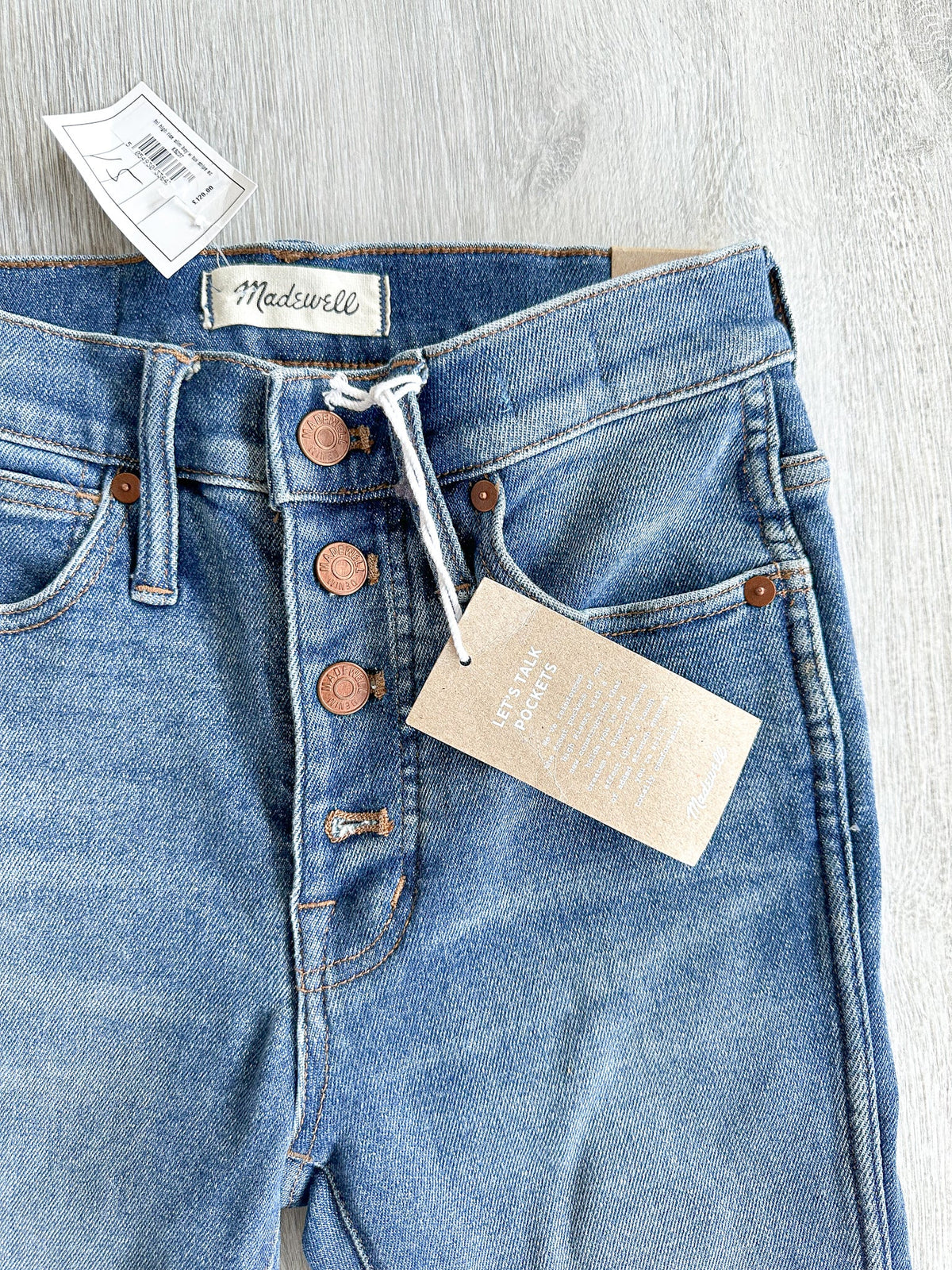 Madewell 10" High-Rise Skinny Jeans in Cordova Wash: Button-Front Edition