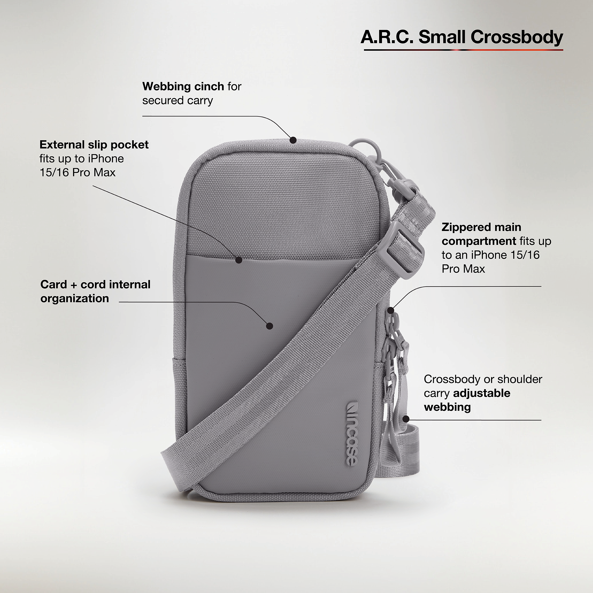 InCase A.R.C. Small Crossbody Bag With ReSpun 100% Recycled Polyester