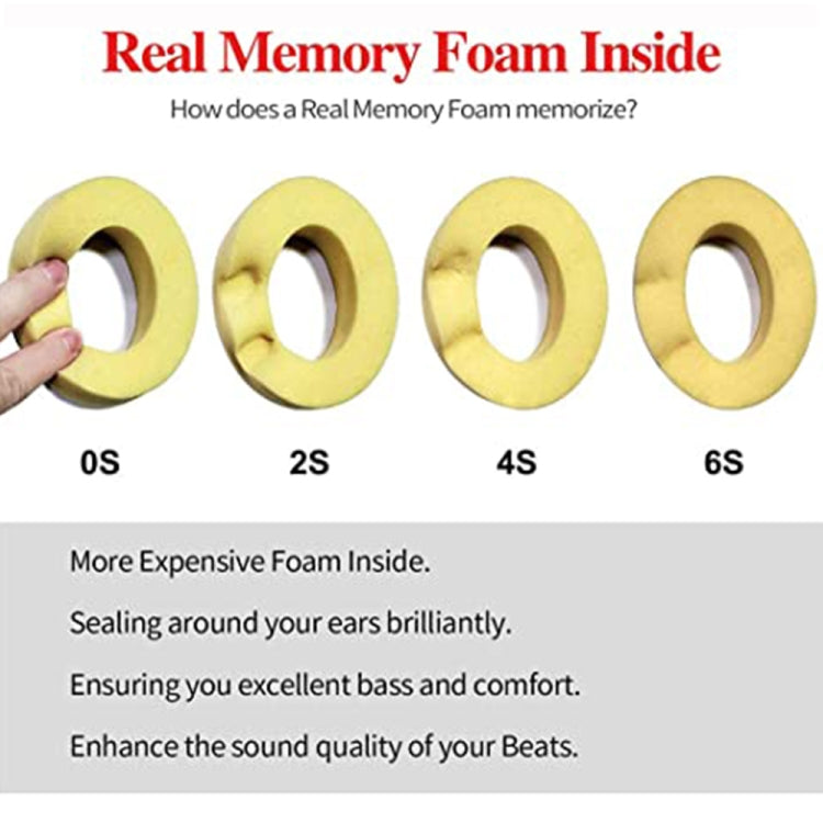 1 Pair Soft Sponge Earmuff Headphone Jacket for Beats Studio 2.0