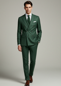 Green Double-Breasted Suit