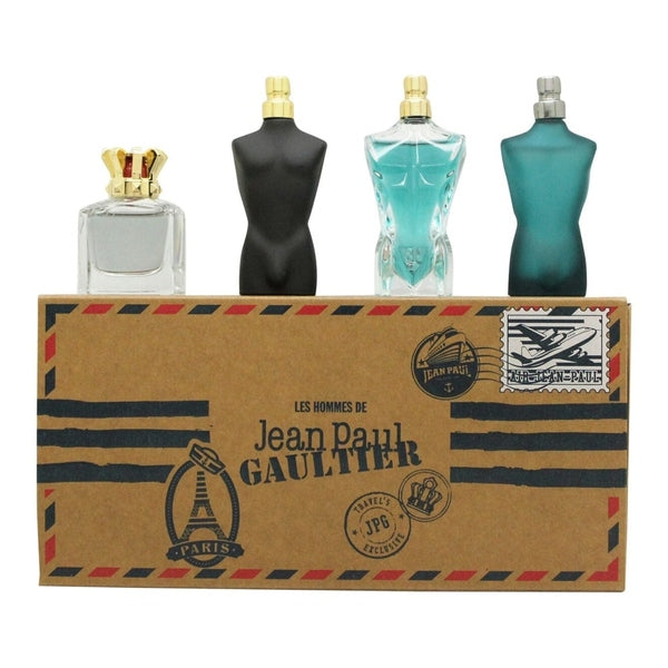 Jean Paul Gaultier Miniatures for Him Gift Set 7ml Le Male EDT + 7ml Le Beau EDT + 7ml Scandal Pour Homme EDT + 7ml Le Male Le Parfum EDP