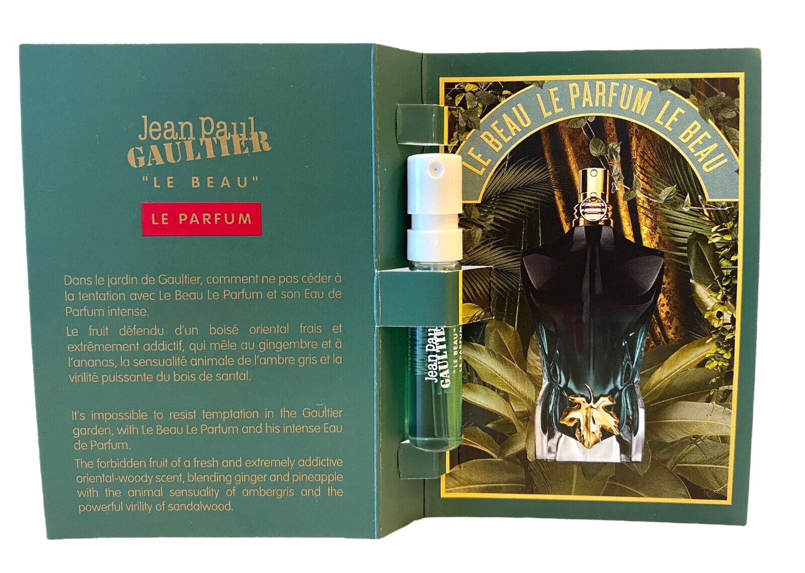 Jean Paul Gaultier Le Beau Le Parfum Intense official perfume sample perfume tester