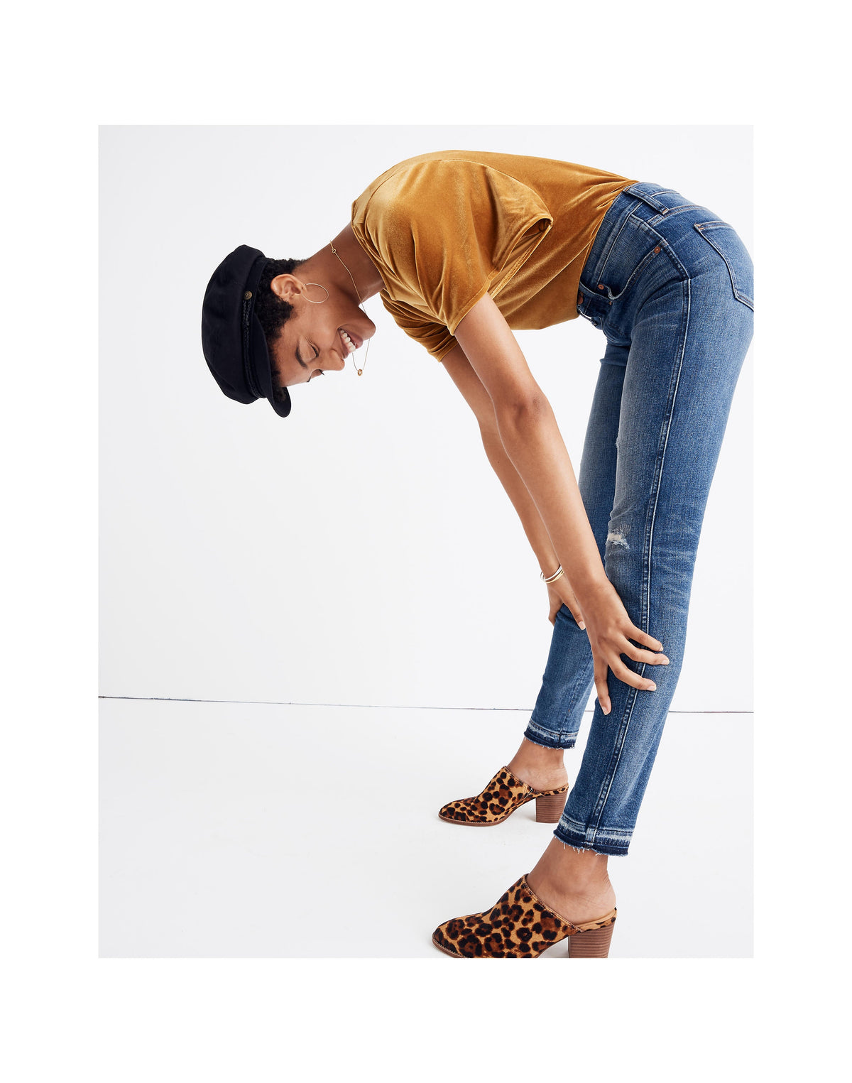 Madewell 9" Mid-Rise Rip and Repair Denim Skinny Jeans