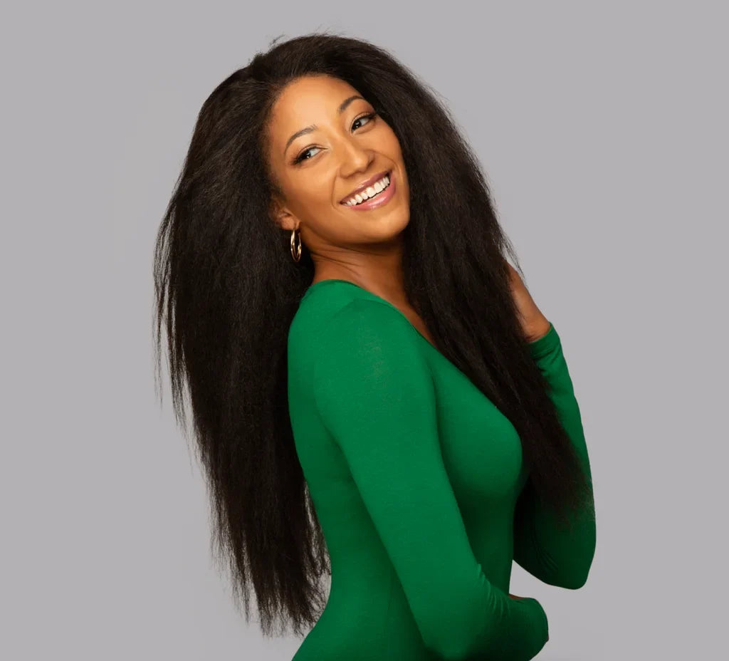 100% Virgin Brazilian Kinky Straight Hair Extensions Luxurious Volume & Natural Texture for Women Seeking Authentic Style 22 inch