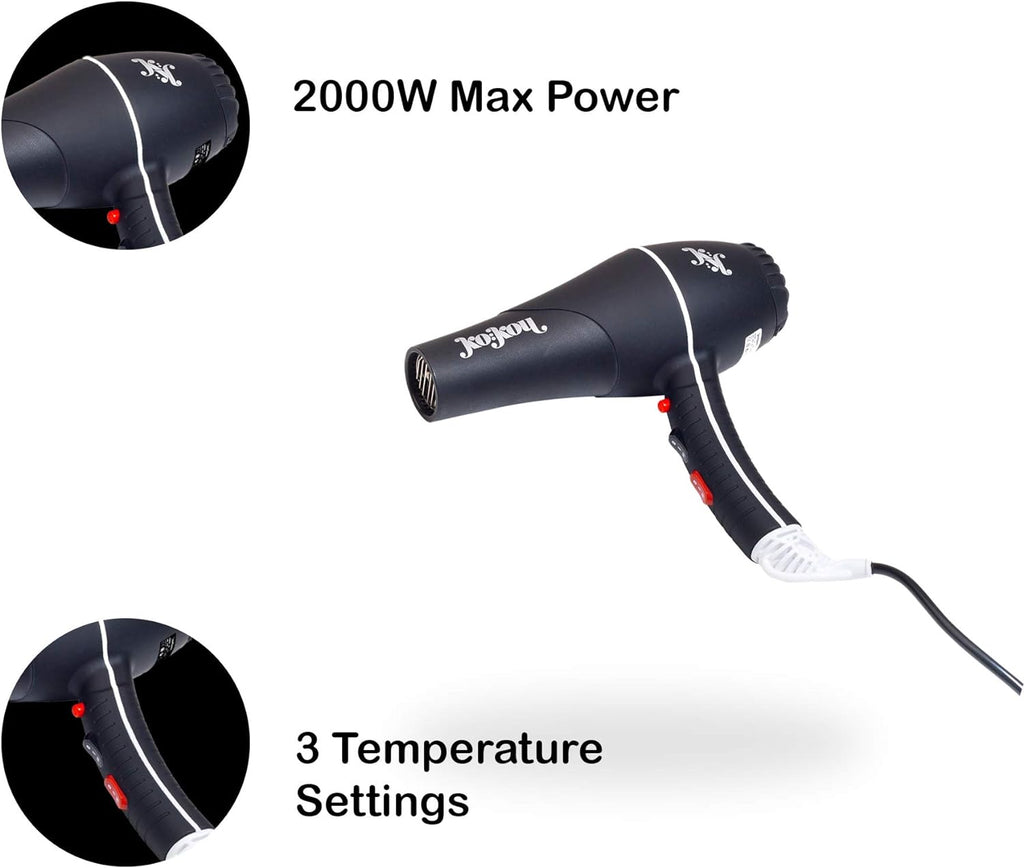 Kokou Ionic Turbo Professional Hair Dryer - Fast Drying & Frizz-Free Shine for Salon-Quality Results - 2000W