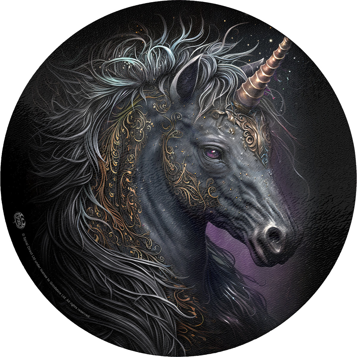CELTIC UNICORN - Glass Chopping Board (Circular)