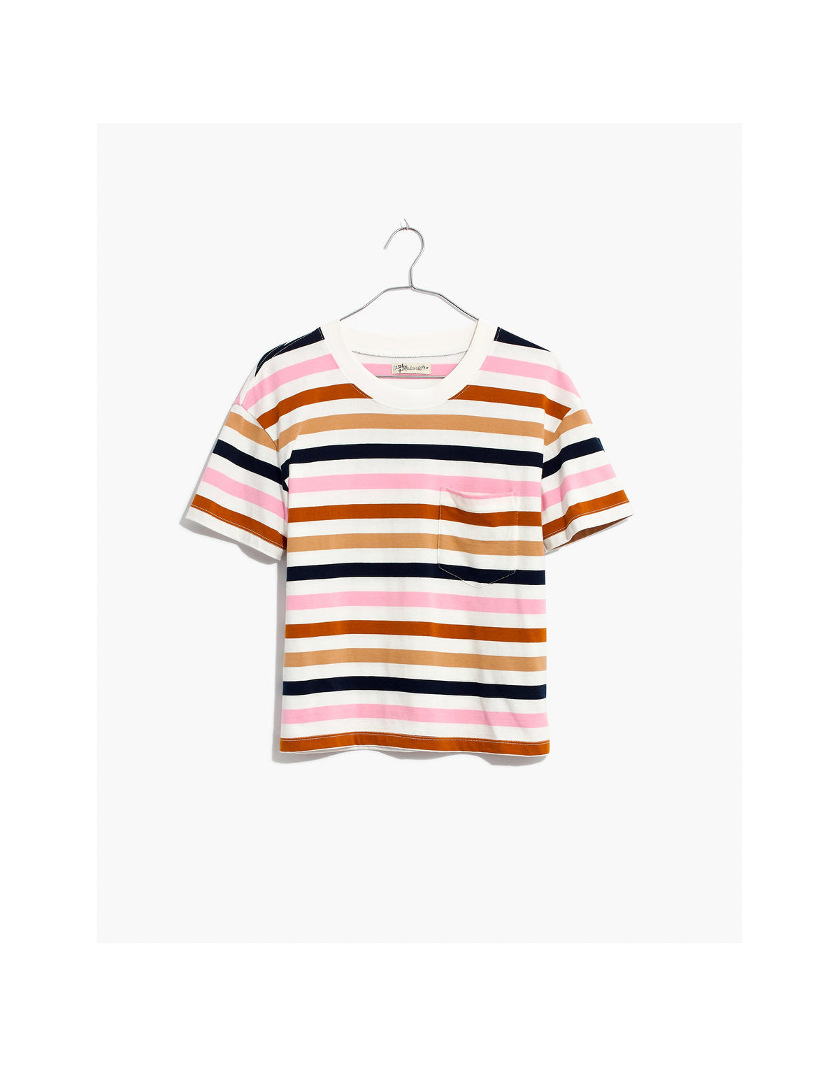 MADEWELL Easy Crop Tee Shirt in Beatrice Stripe