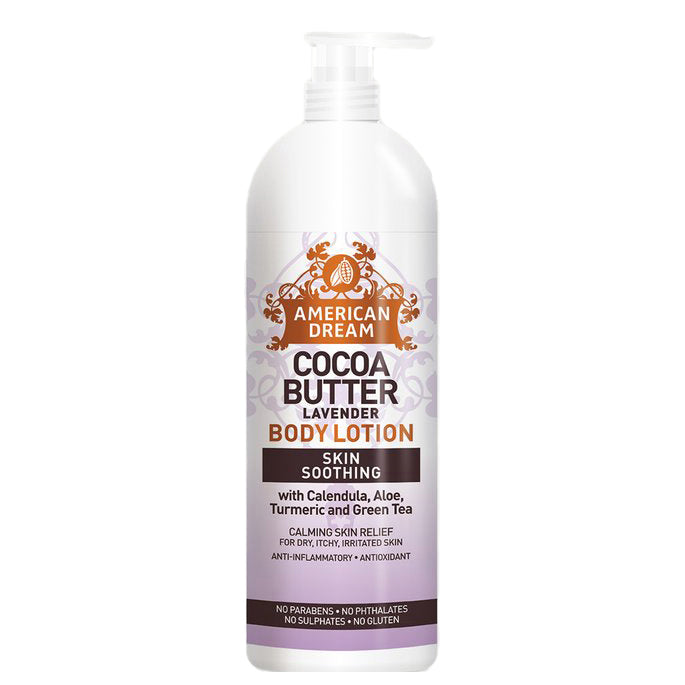 American Dream Cocoa Butter Lavender Body Lotion 25oz – Daily Moisturiser for Dry to Extra Dry Skin