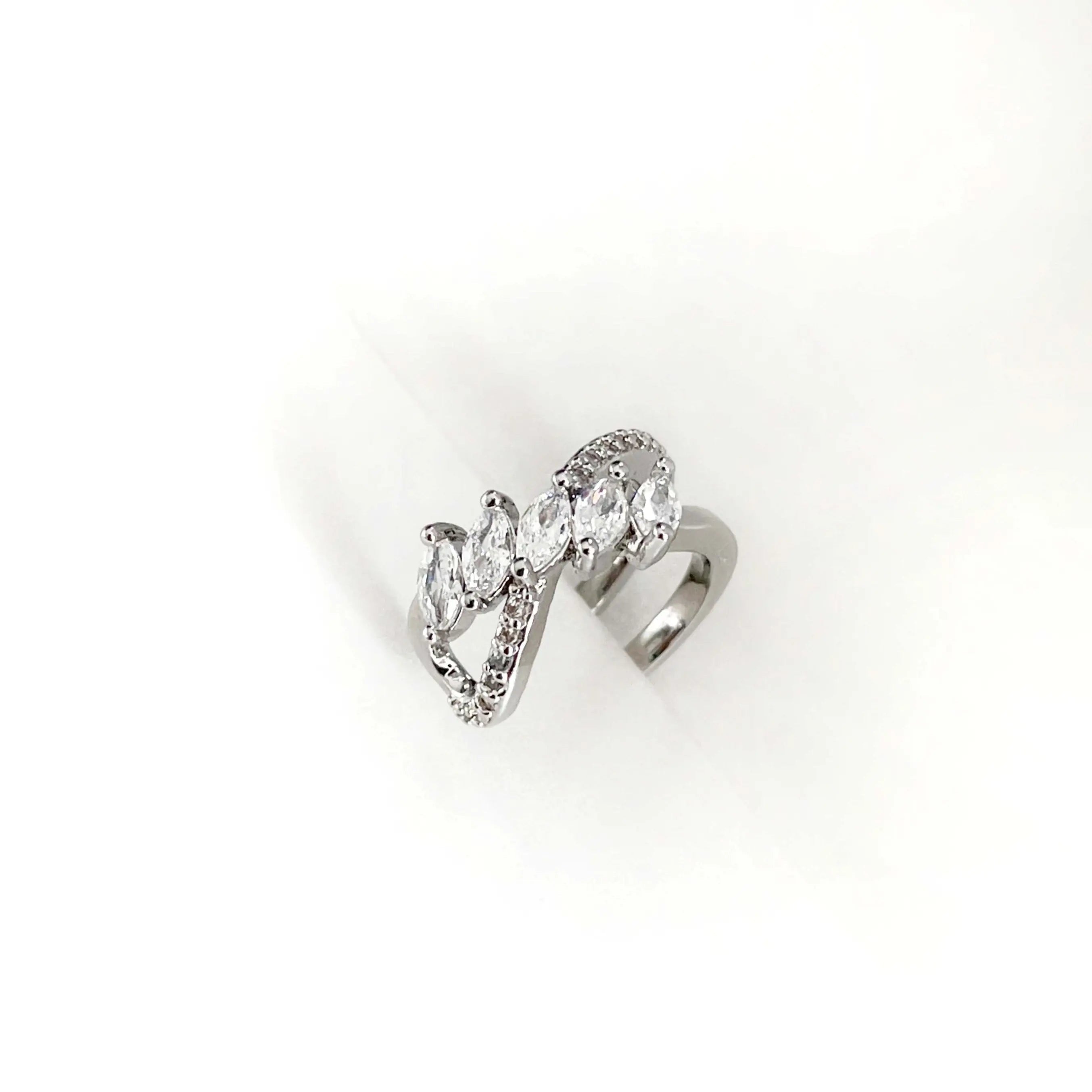Erra Jewelled Silver Tone Ear Cuff