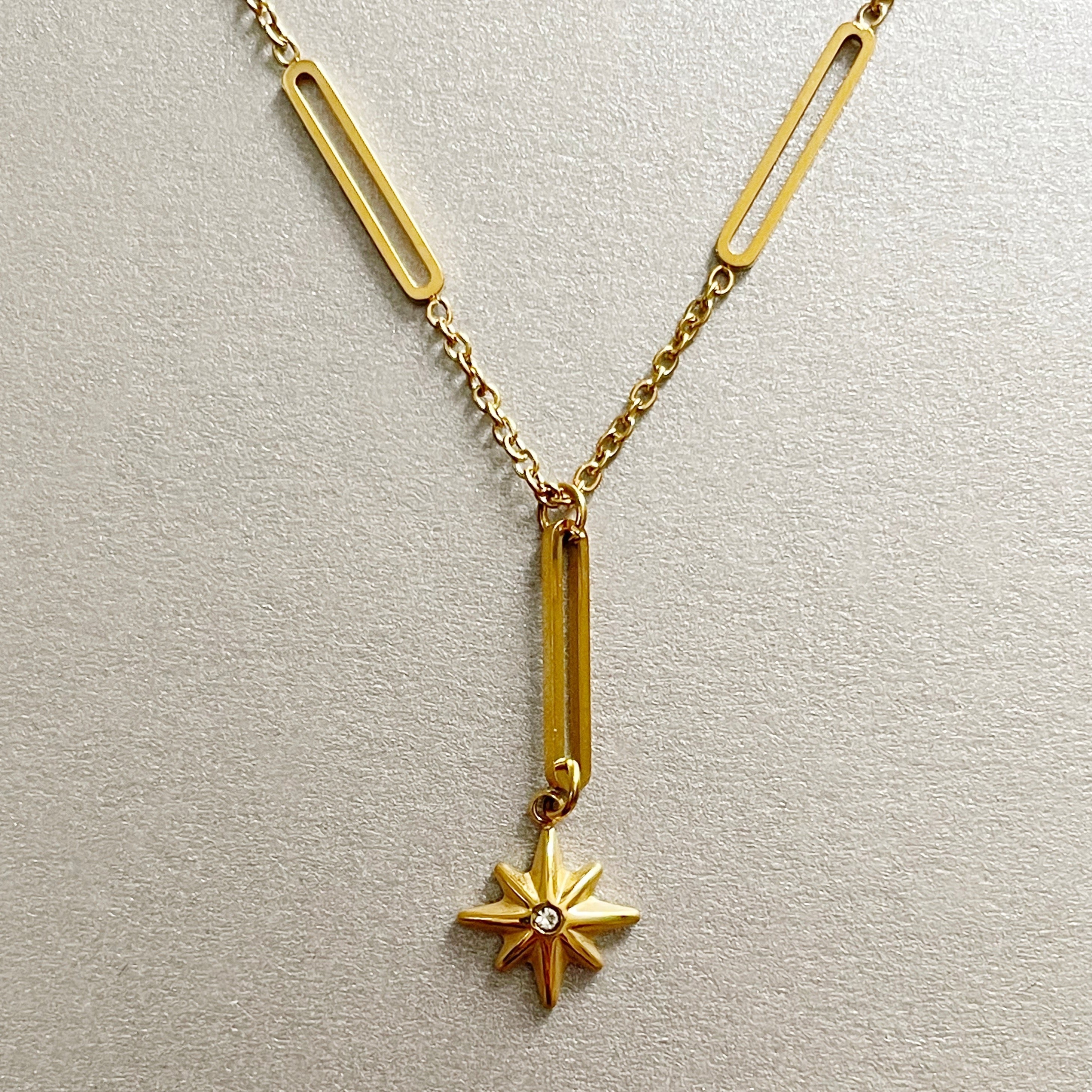 Tara Luxe 18k Gold Plated Star Necklace