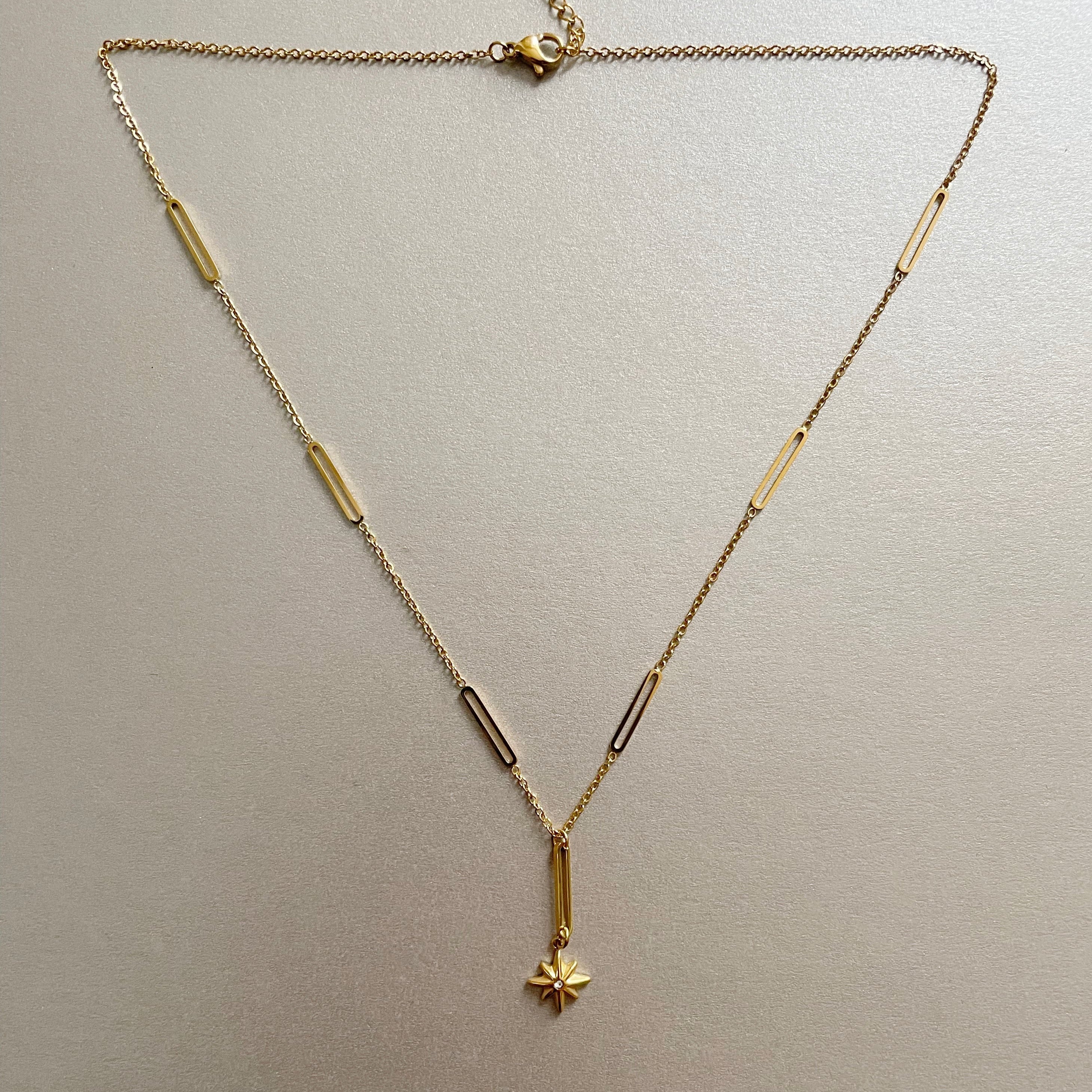 Tara Luxe 18k Gold Plated Star Necklace