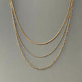 Medea Luxe 18k Gold Plated Triple Layer Necklace