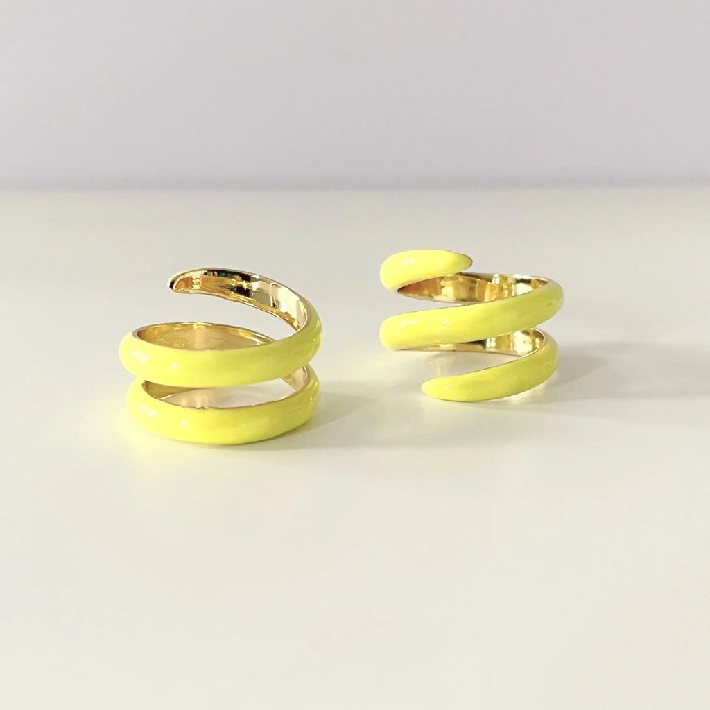 Neesa Yellow Wrap Ring