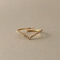 Marina Luxe 18k Gold Plated Skinny Wishbone Ring