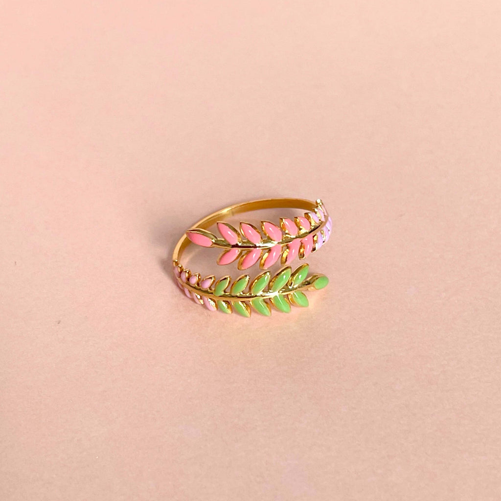 Angel Luxe 18k Gold Plated Wreath Ring