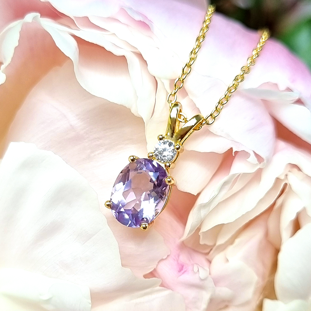 Mini Set 1 - Amethyst Jewellery Set in 18k Gold Vermeil