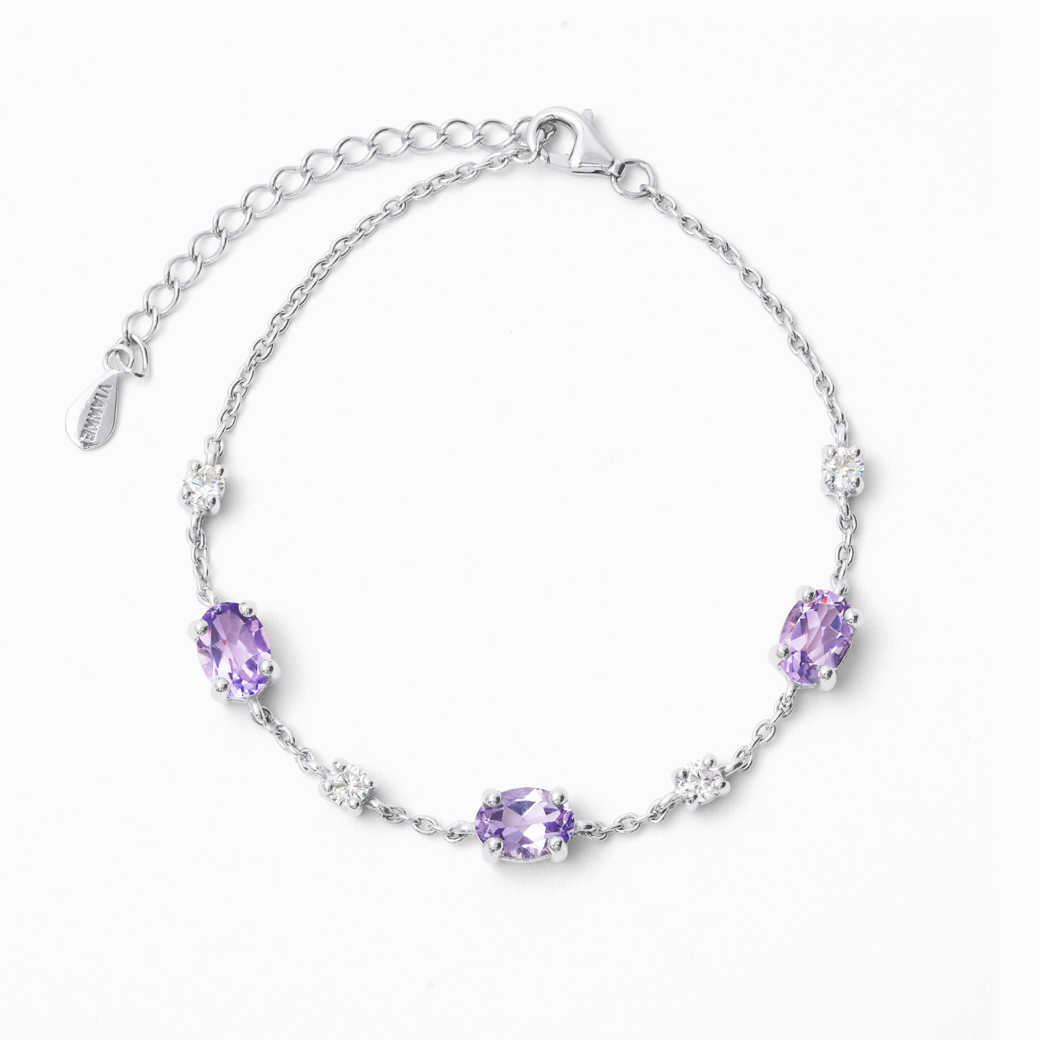 Lavender Amethyst Bracelet in Sterling Silver
