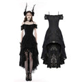 Dark In Love Lilinoe Goth Dress - Off Shoulder Lace-Up Back
