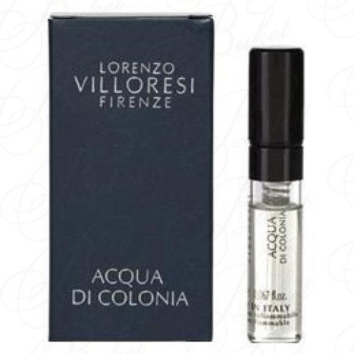 Lorenzo Villoresi Firenze Acqua Di Colonia official perfume sample 2ml 0.06 fl. o.z. perfume tester