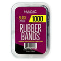 Magic Collection Black Rubber Bands Secure Hair Styling for All Hair Types 1000 pcs
