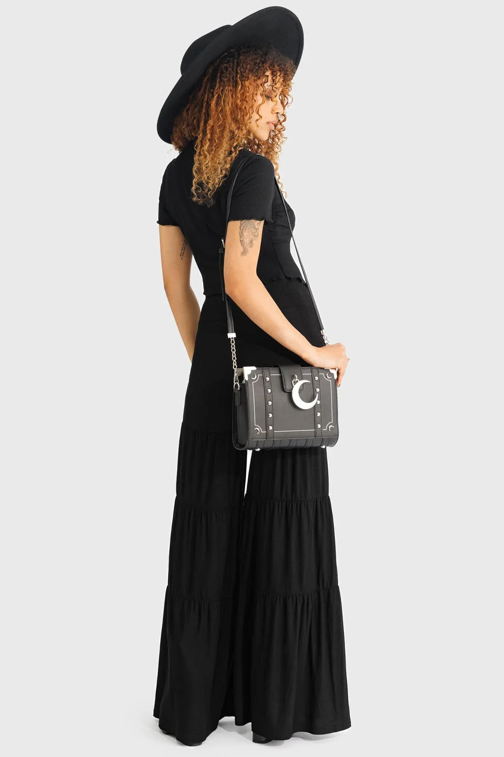 Killstar Maleficum Tiered Wide-Leg Trousers - Size 8 & 14 left only