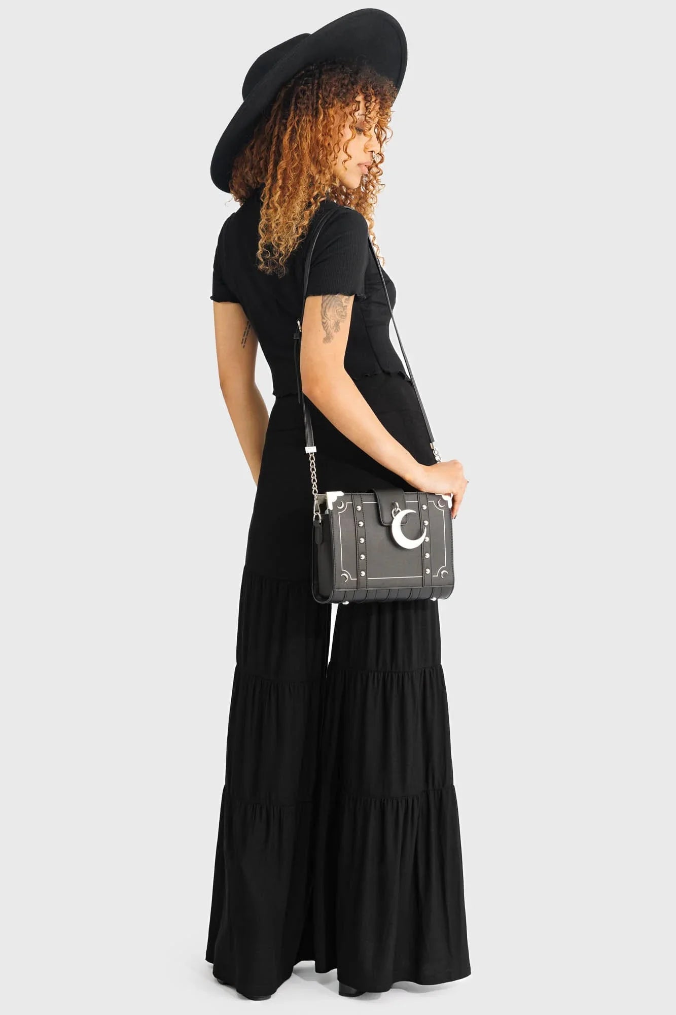 Killstar Maleficum Tiered Wide-Leg Trousers - Size 8 & 14 left only