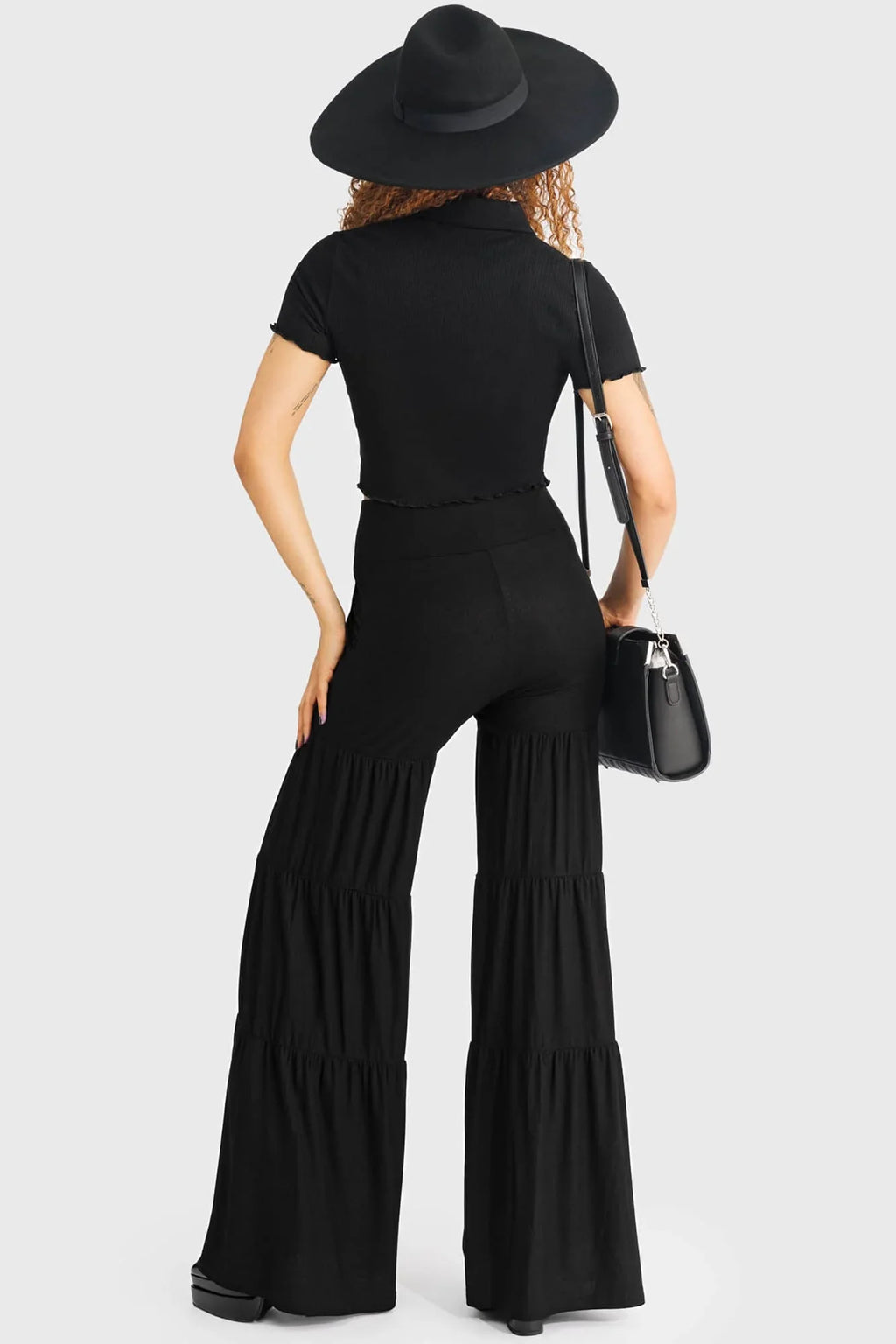 Killstar Maleficum Tiered Wide-Leg Trousers - Size 8 & 14 left only