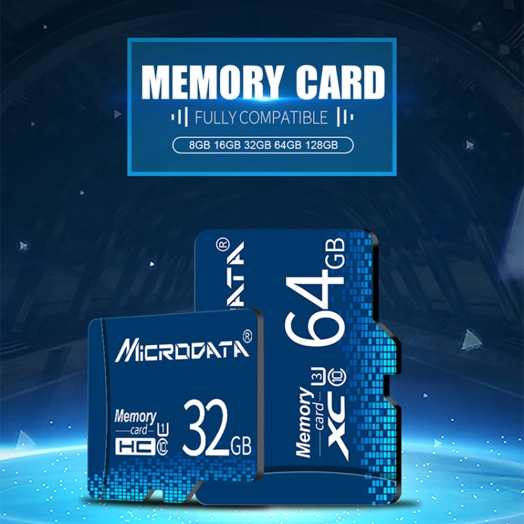 MICRODATA 16GB U1 Blue TF(Micro SD) Memory Card, 16GB