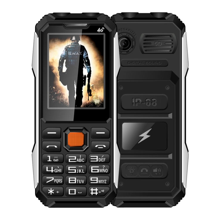 Waterproof Shockproof Dustproof, 6800mAh Battery, 2.4 inch, 21 Keys, LED Flashlight, FM, SOS, Dual SIM, Network: 4G
