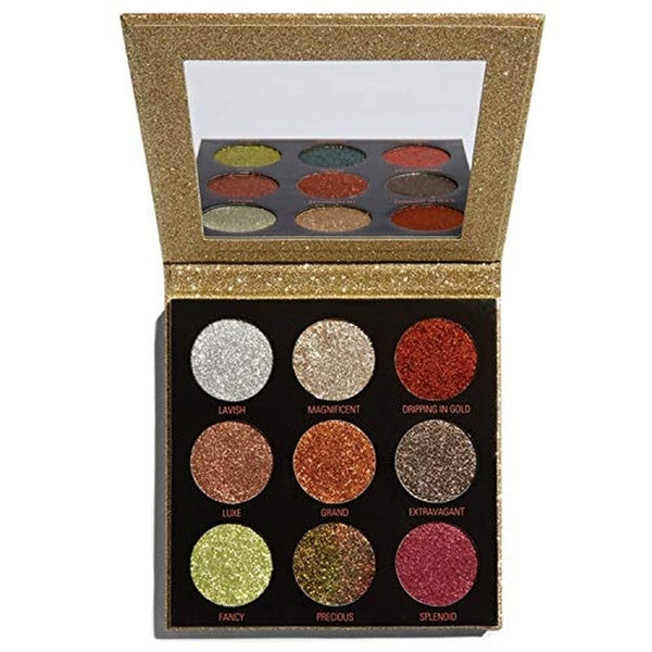 Makeup Revolution Pressed Glitter Eyeshadow Palette 9 x 1.2g - Midas Touch