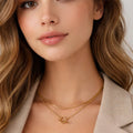 Matilda Luxe 18k Gold Plated Wraparound T Bar Necklace