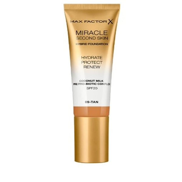 Max Factor Miracle Touch Second Skin Foundation SPF20 30ml - 9 Tan
