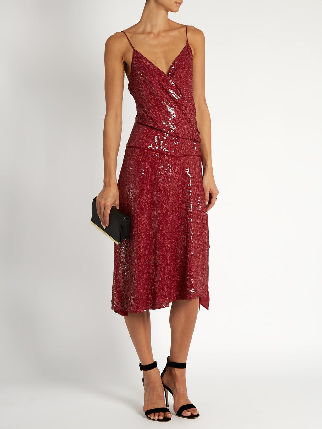 Diane Von Furstenberg DVF Brenndah Sequinned Red Dress
