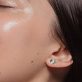 Primrose Flower Silver Stud Earrings