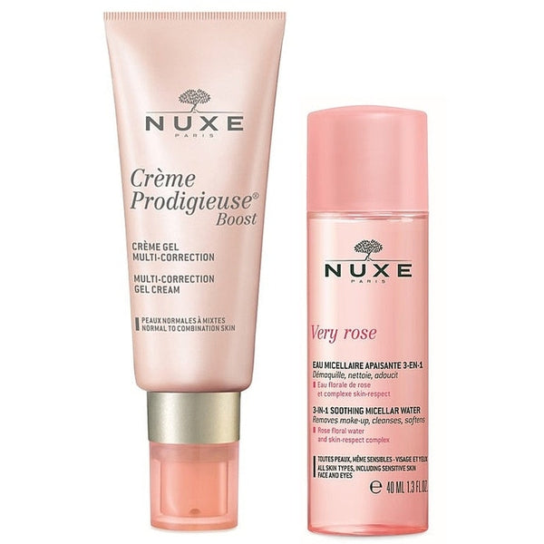 Nuxe Creme Prodigieuse Gift Set 40ml Boost Multi-Correction Silky Cream + 40ml Very Rose 3 in 1 Soothing Micellar Water