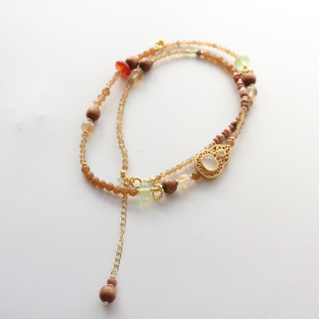 Dunhuang Desert-Inspired Long & Double Necklace Set