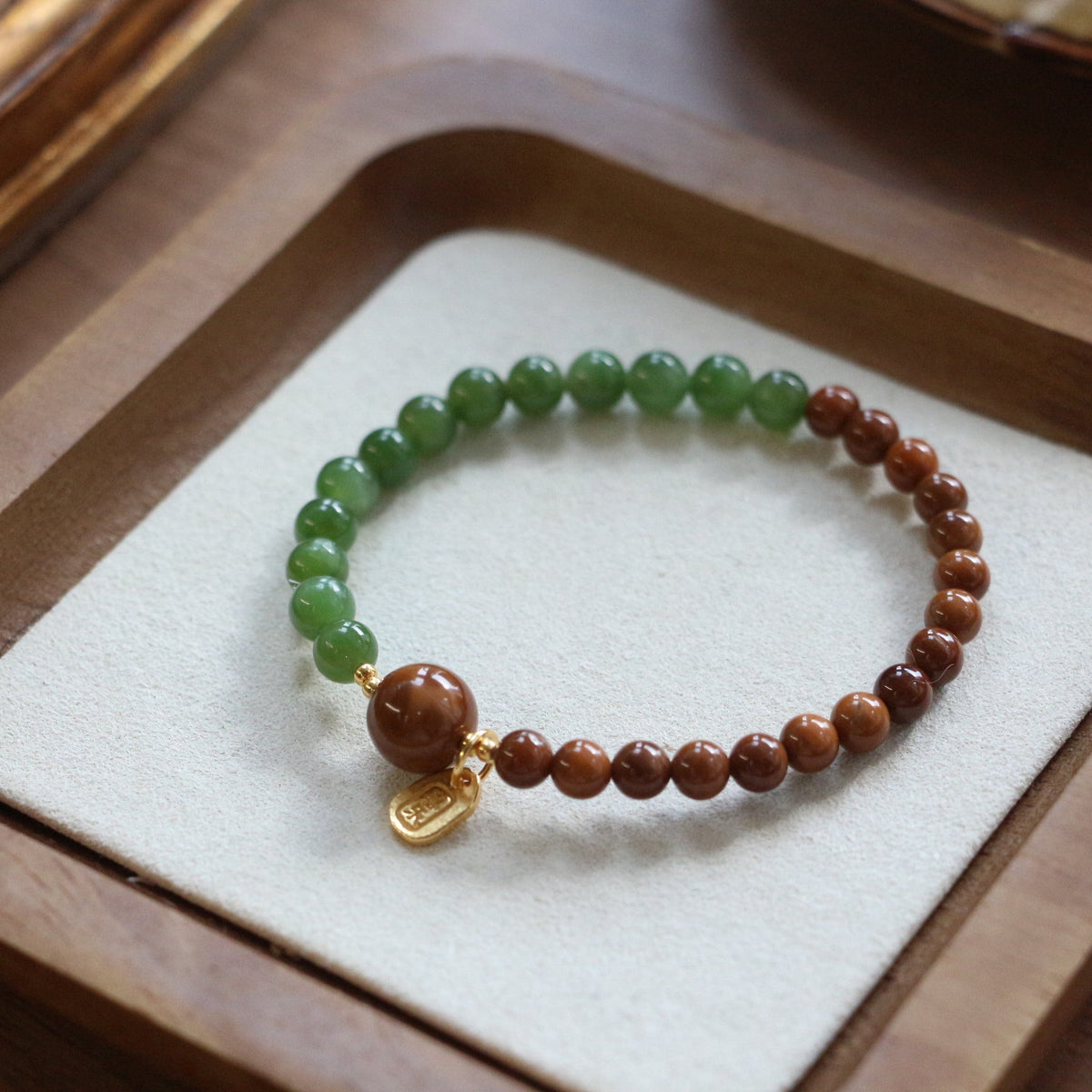 JEKIRA Wood & Jade Harmony Bracelet