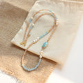 JEKIRA Aquamarine Sunstone Beaded Necklace