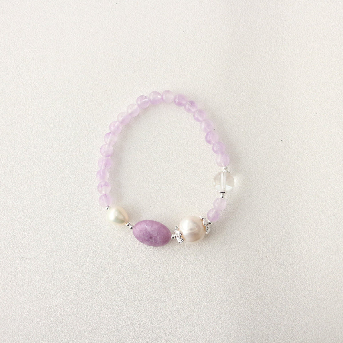 Jekira Purple Gemstone & Baroque Pearl Bracelet