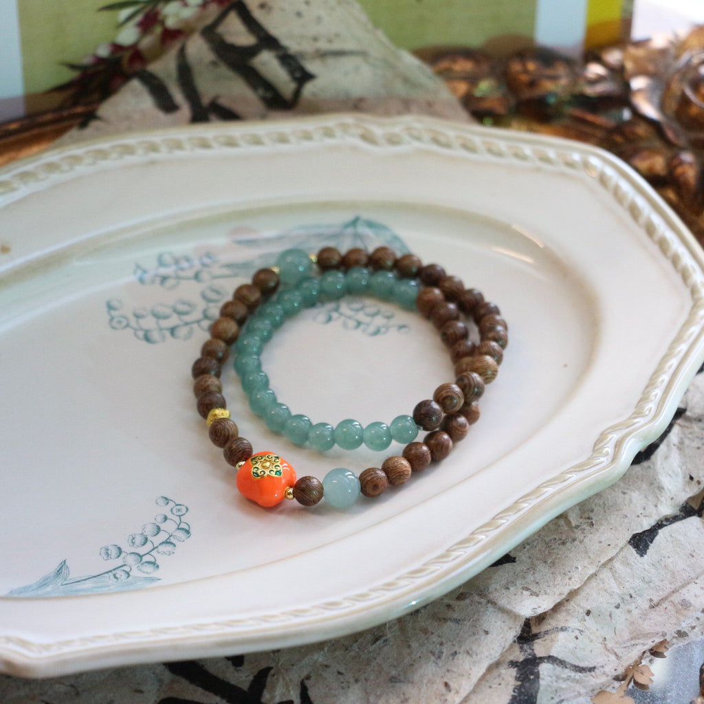 JEKIRA Double-Layer Chicken Wing Wood Prayer Bead Bracelet