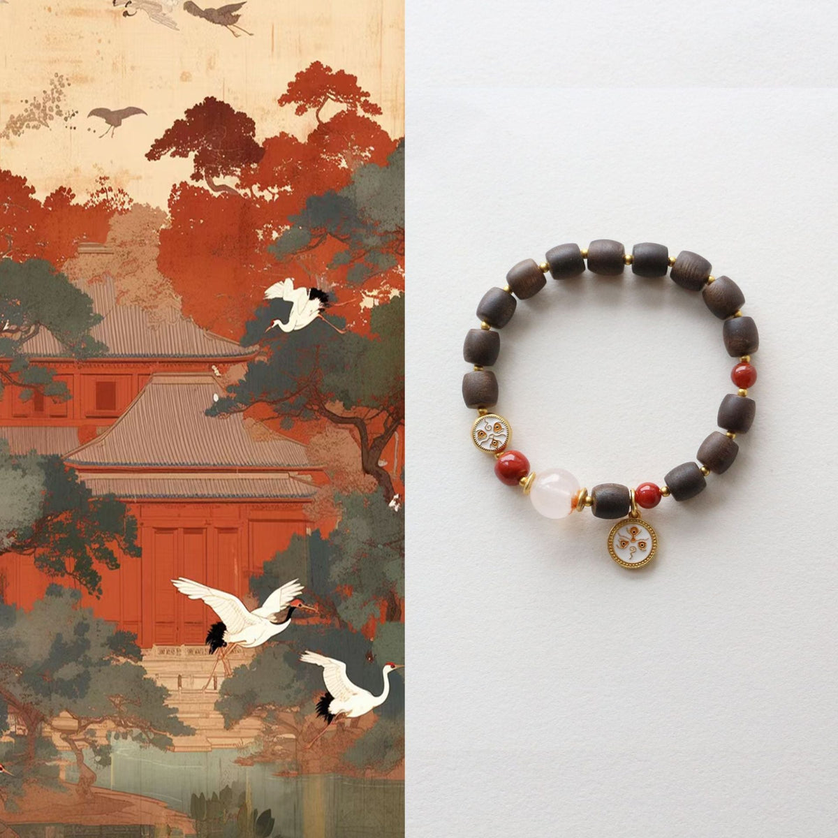 JEKIRA Kyara Wood & Nanhong Delicate Bracelet Duo