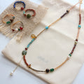 Jekira Ethnic Glass Bead & Pearl Necklace