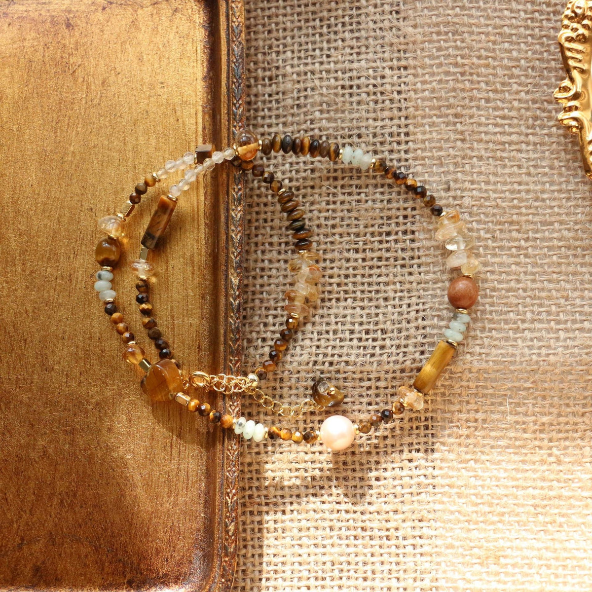 Jekira Summer Couple’s Tiger Eye Necklace Set